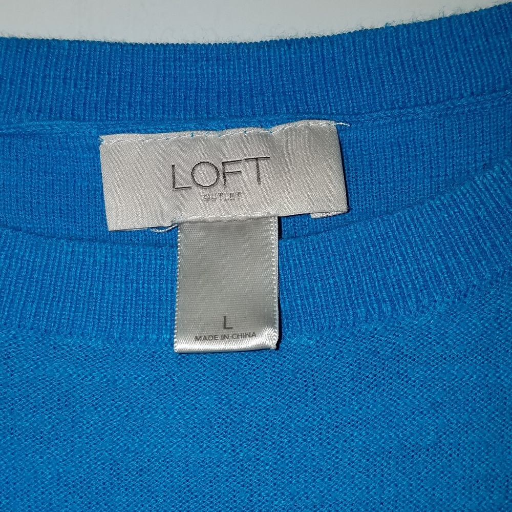 LOFT Blue Sweater Shirt